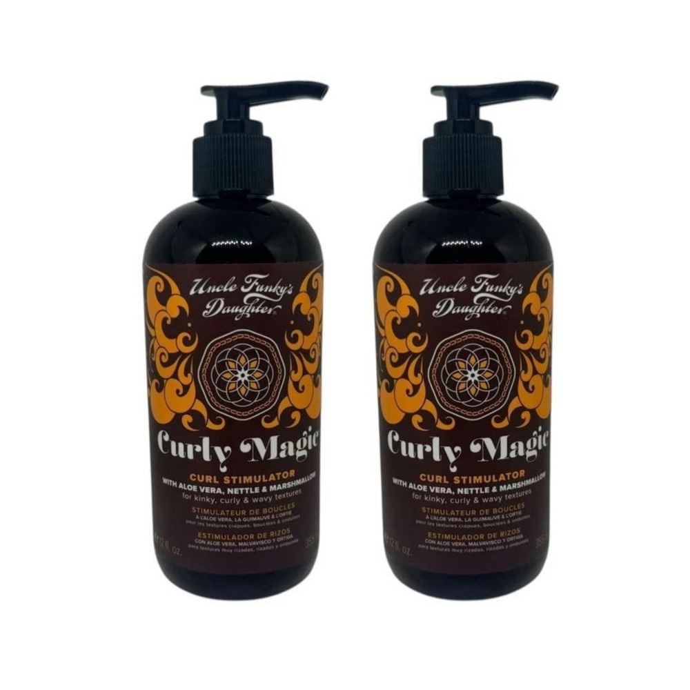 Uncle Funky's Daughter Curly Magic Curl Stimulator Gel 12 oz Lot of 2‎ Hair Care